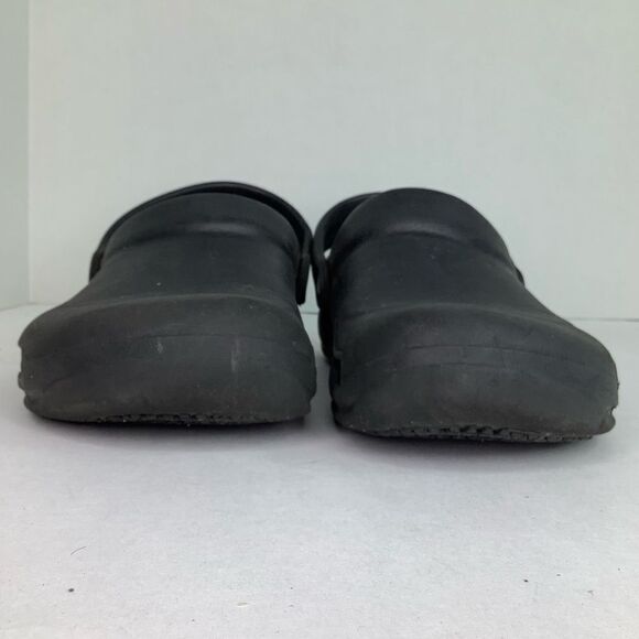 CROCS BISTRO SLIP RESISTANT BLACK RPUND TOE WOMEN’s WORK CLOG SZ 7 - Picture 3 of 9